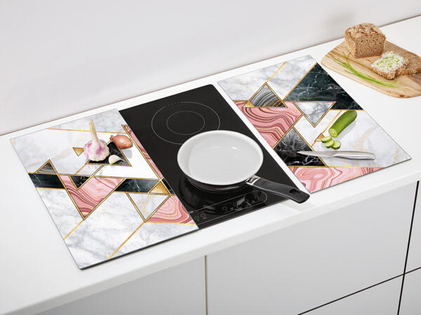 Glas-Herdabdeckplatten, 2 Stück