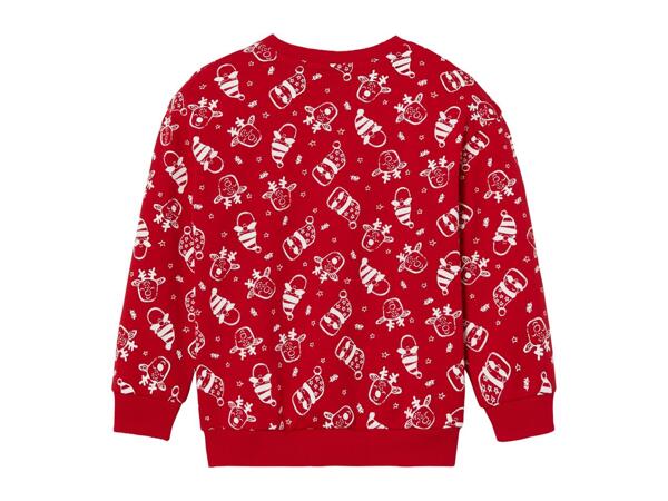 Lupilu Younger Kids' Red Christmas Sweatshirt