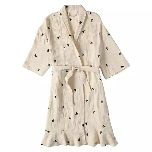 Ladies Gauze Spa Robe, XL/XXL