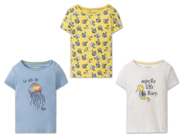 Mädchen T-Shirt, 3 Stück