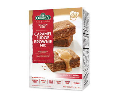 Orgran Gluten Free Caramel Fudge or Choc Brownie Mix 400g