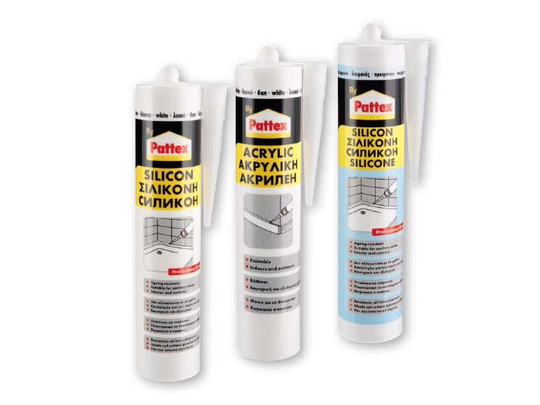 Pattex Acrylic Sealant, White & Transparent Silicone