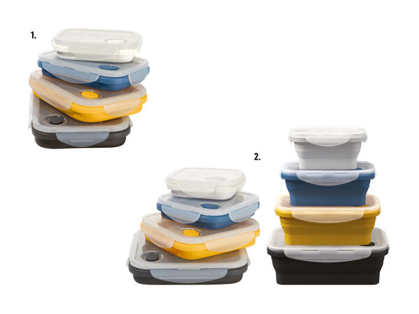 Boîtes de conservation pliables, set de 4