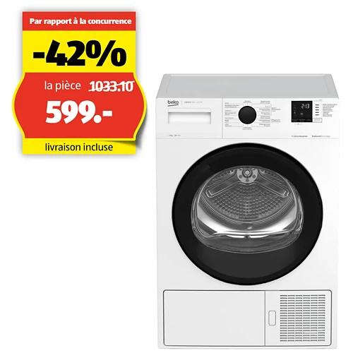 BEKO Sèche-linge TR218, 8 kg, A+++, blanc