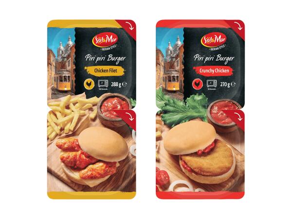 Burger au poulet piri-piri