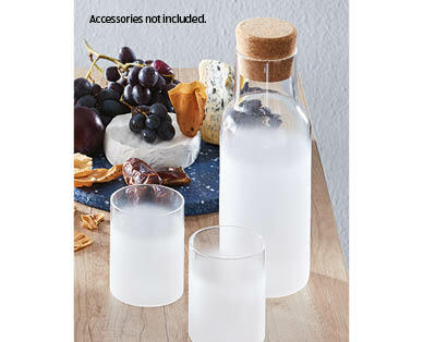 Frosted Glass Carafe or Tumblers 4pk