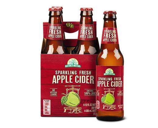 Nature's Nectar Sparkling Fresh Cider 4-Pack - Aldi - US - Specials archive