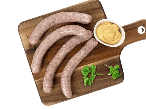 Frische rohe Bratwürste
