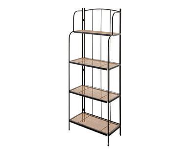 Rattan-Look Metal Shelves