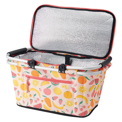Soft Sided Basket Cooler - Fruit Print
