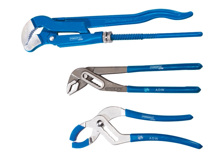Set de pinces pour sanitaires, 3 pièces