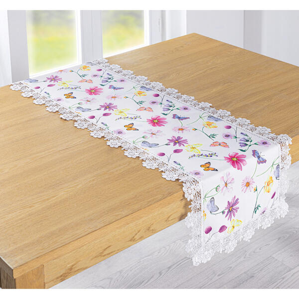 Tischwäsche mit Druck und Spitze
