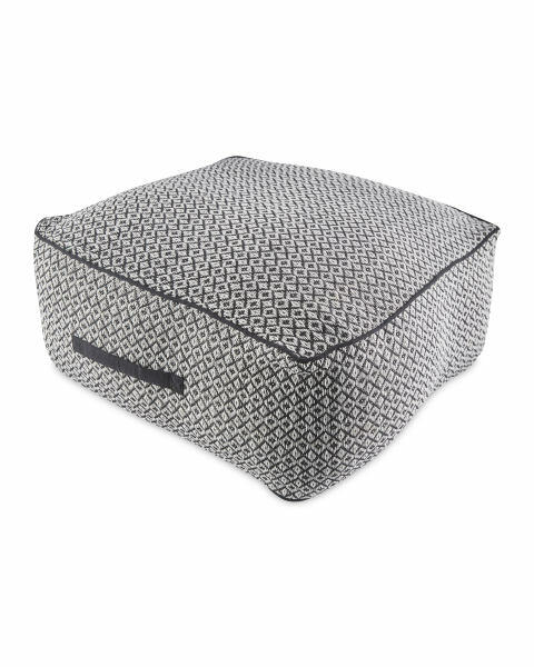 Black/White Diamond Floor Cushion