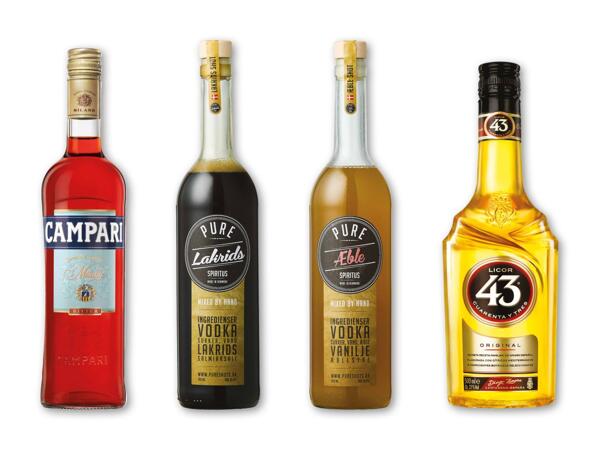 Campari, Pure shots eller Licor 43
