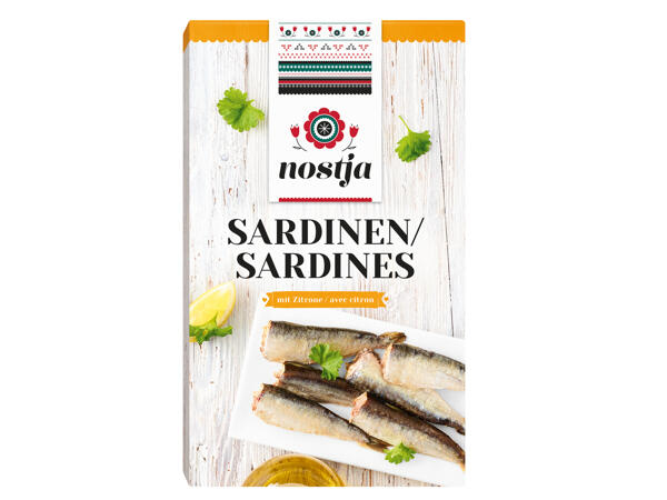 Adria Sardinen mit Zitronenscheiben