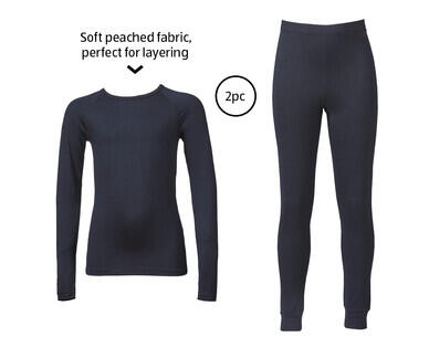 Children's Thermal Underwear 2pc - Blue, Camo or Black