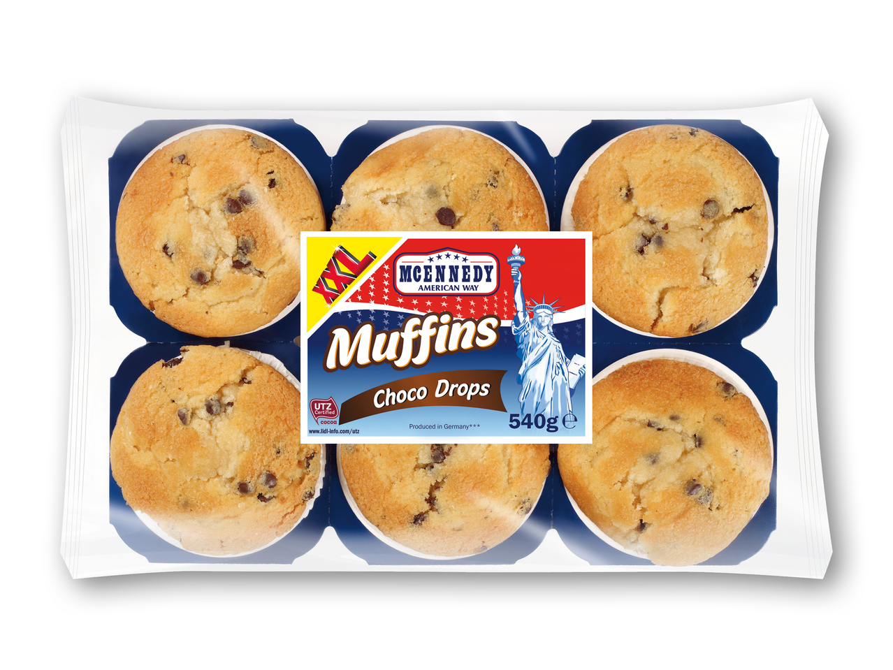 Muffins med chokoladestykker