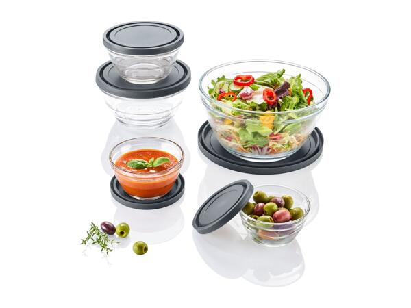 Livarno Home Glass Bowl Set - 5 Pack - Grey