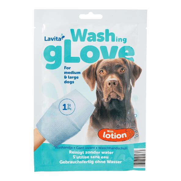 Gants de toilette prêts à l'emploi pour chiens