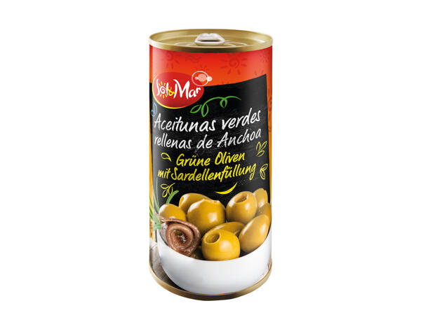 Aceitunas verdes rellenas de Anchoa