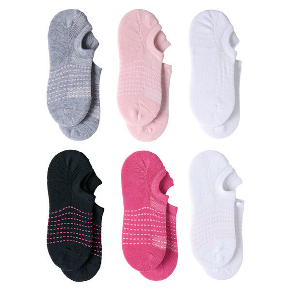 Crane Ladies White/Pink/Gray/Black Socks