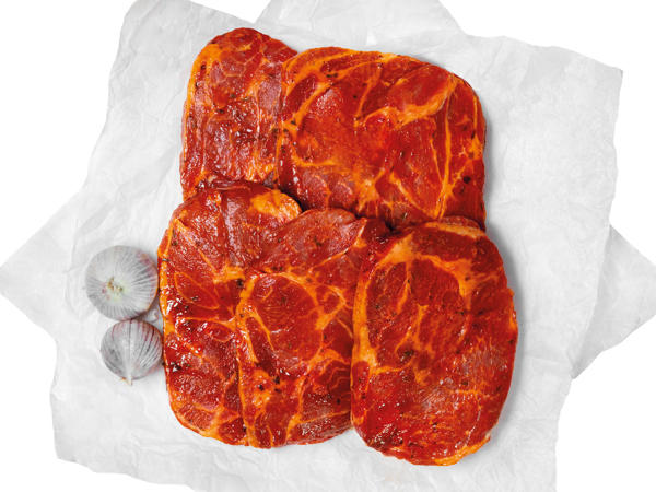 Schweinenackensteaks mariniert