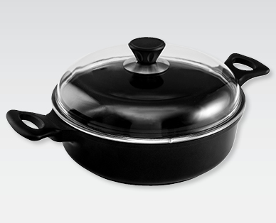 Padella in ghisa con coperchio di vetro, 28 cm Ø CROFTON(R)