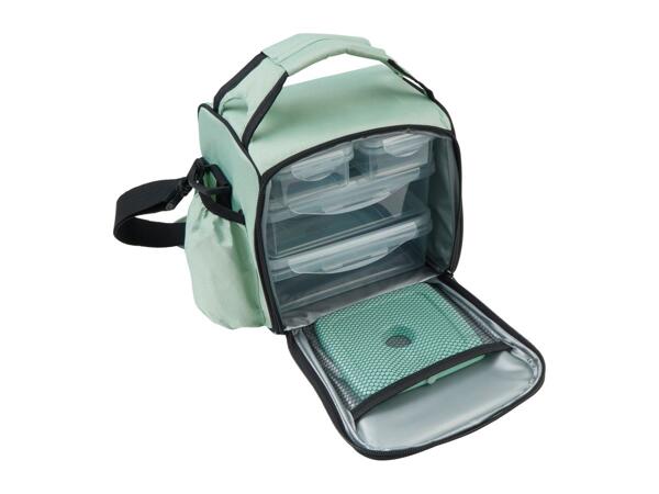 Livarno Home Green Cool Bag with Lunch Boxes