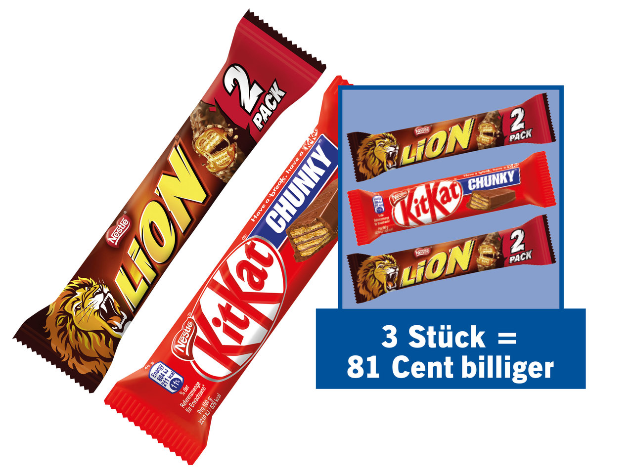 NESTLÉ Kit Kat Chunky/Lion Duopack