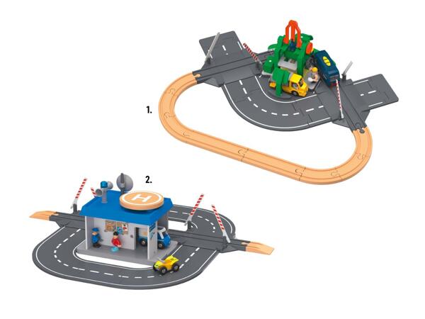 Rails de chargement/​poste de police en bois