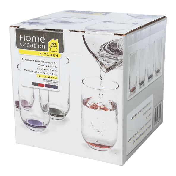 HOME CREATION KITCHEN(R) 				Verres, 4 pcs
