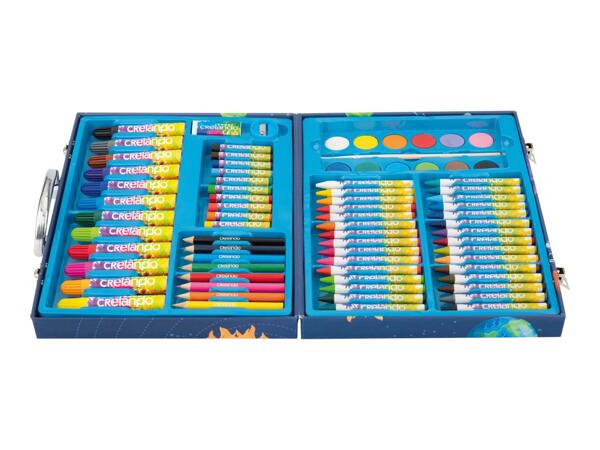 Crelando Kids' Art Case - 76 Piece Set - Blue