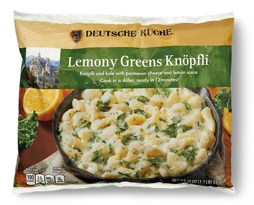 Deutsche Küche Lemony Greens or Cheese Truffle Knopfli