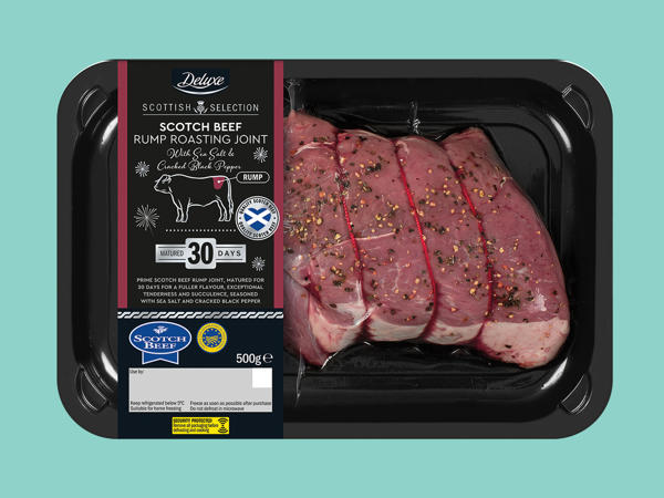 Deluxe Scotch Beef Rump Roasting Joint with Sea Salt & Cracked Black Pepper