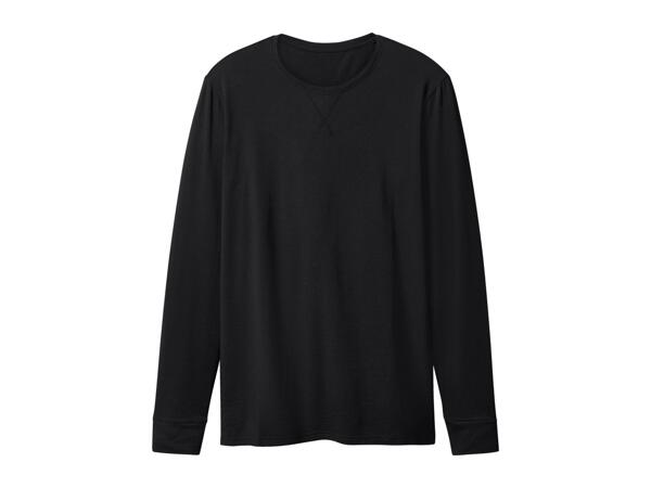 Esmara Men's Black Thermal Long-Sleeve Top