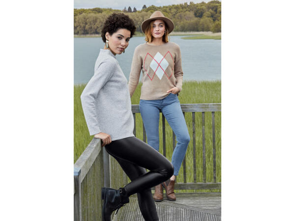Leggings i läderimitation
