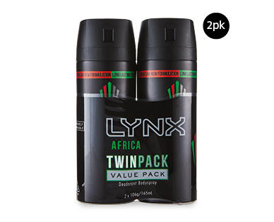 Lynx Body Spray 2 x 106g