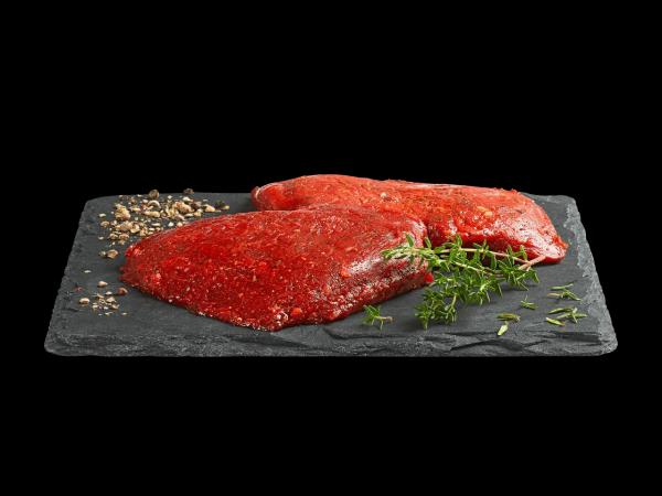 Steak d'autruche mariné BBQ