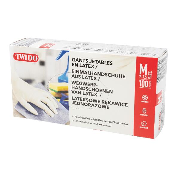TWIDO HOUSEHOLD(R) 				Latexhandschoenen, 100 st.
