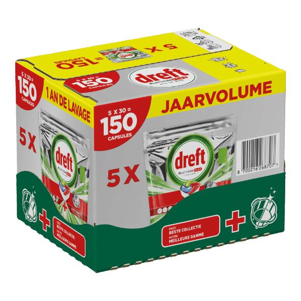 DREFT(R) 				Platinum Plus-vaatwastabletten, 150 st.