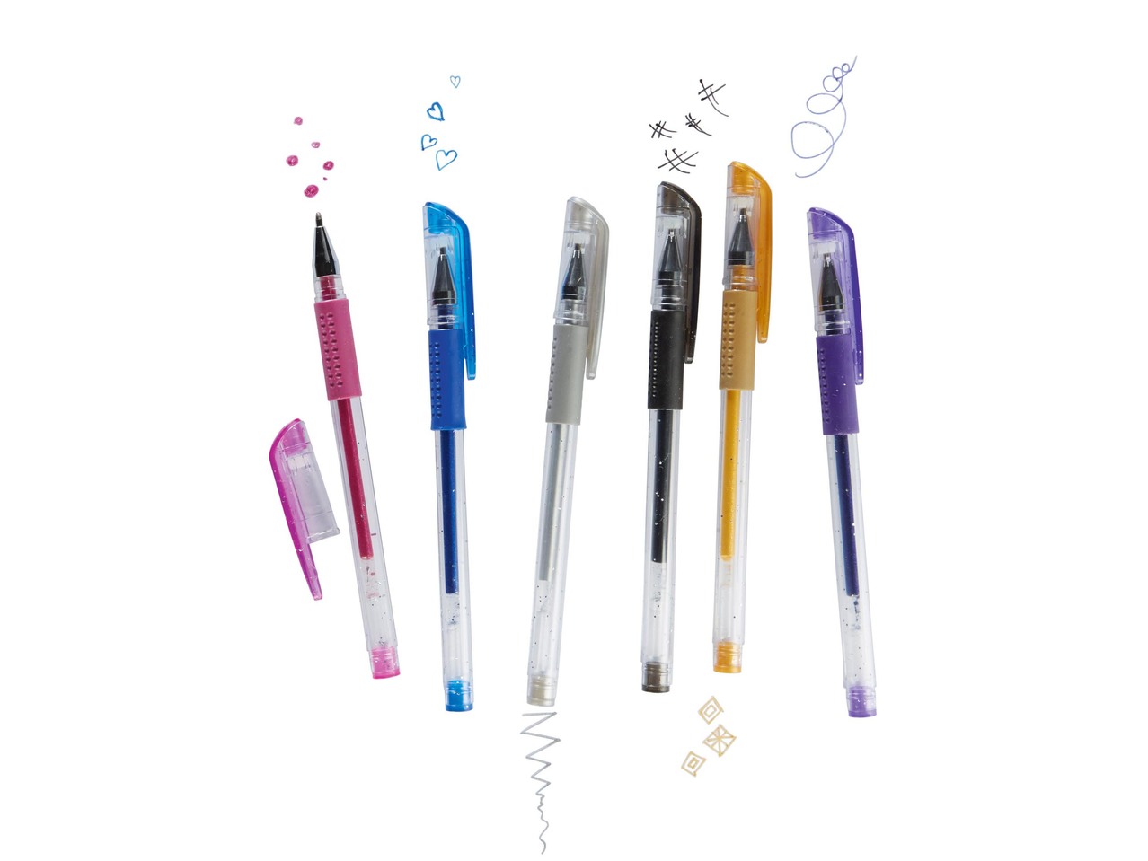 Gel Pens, 6 pieces