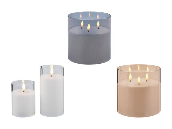 LIVARNO HOME(R) LED-stearinlys i glas