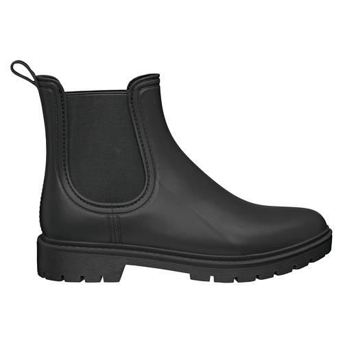 Ladies Chelsea Rain Boots - Black, 10