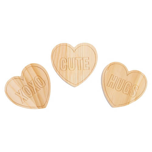 Paint-Your-Own Valentine's Day Woodcraft - Hearts
