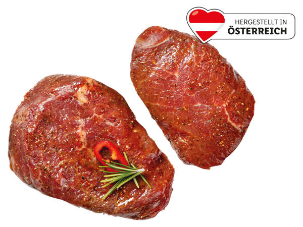 Frisches Hüftsteak mariniert