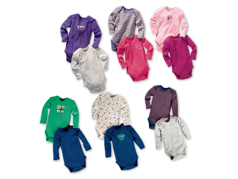Lupilu Baby Girls' or Boys' Long-Sleeved Bodysuits