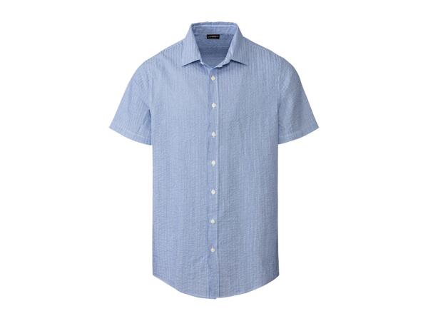Livergy Men's Seersucker Short- Sleeve Shirt