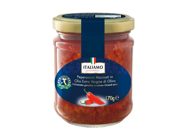 Chilischoten gemahlen