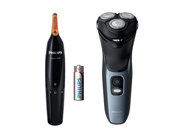 Philips Rasoir à têtes rotatives + tondeuse nez et oreilles