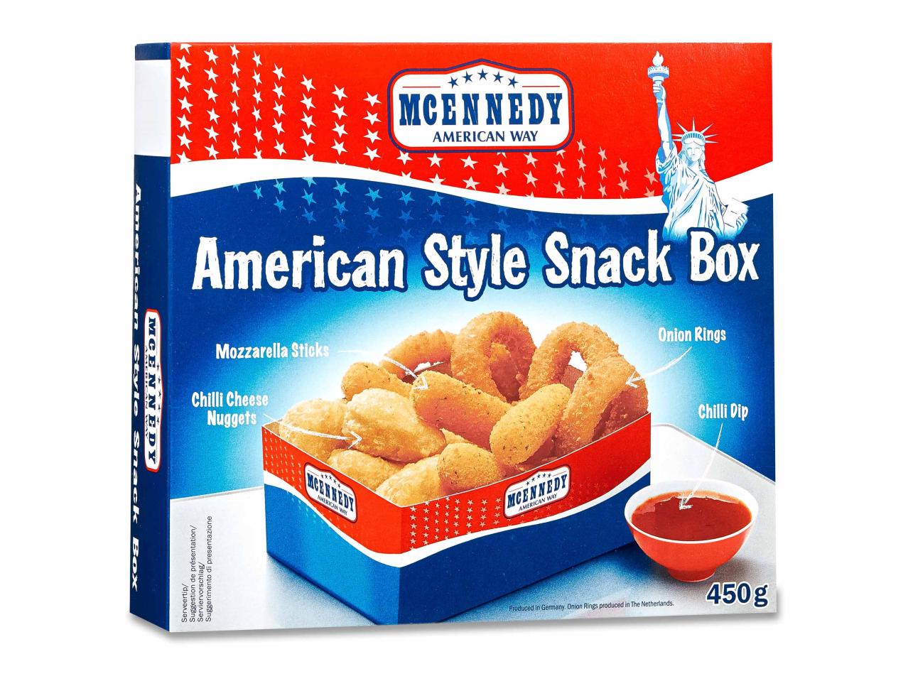American style snack box